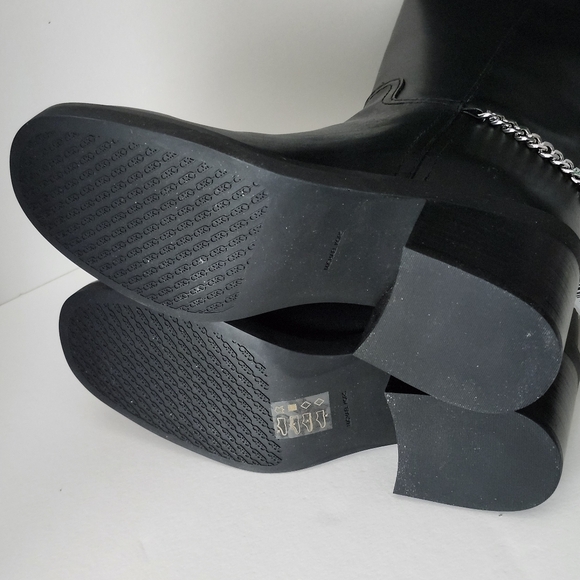 Michael Kors Carlisle Black Leather Pullon  Knee-High Boots - Picture 8 of 11